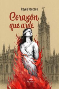 Una mujer semidesnuda, arde en una hoguera delante de la catedral de Sevilla.